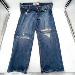 Hollister Ripped Button Fly jeans size 11 w30.